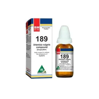 BM 189 Drops homeopathic drops on a pure white background