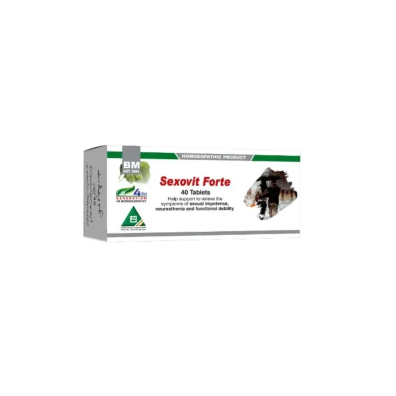 BM Sexovit Forte Tablets homeopathic tablets on a pure white background