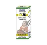 Dr. Masood HR-36 Parasis-C homeopathic drops 20 ml product package on a white background