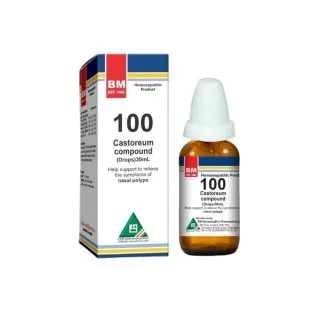 BM 100 Drops homeopathic drops on a pure white background