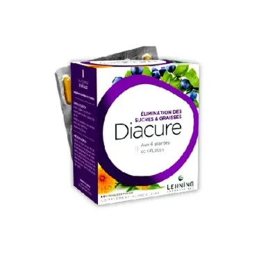 Diacure 60 capsules Capsules by Lehning Laboratories, product package on white background
