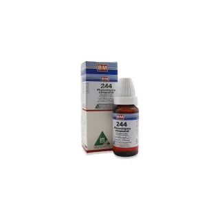 BM 244 Drops homeopathic drops on a pure white background