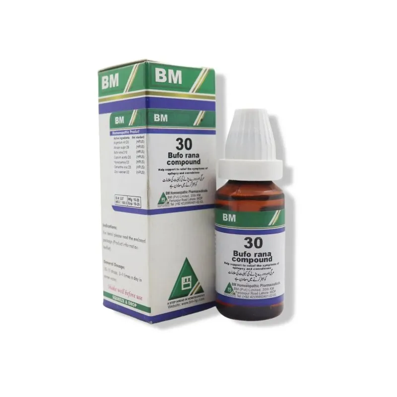 BM 30 Drops homeopathic drops on a pure white background