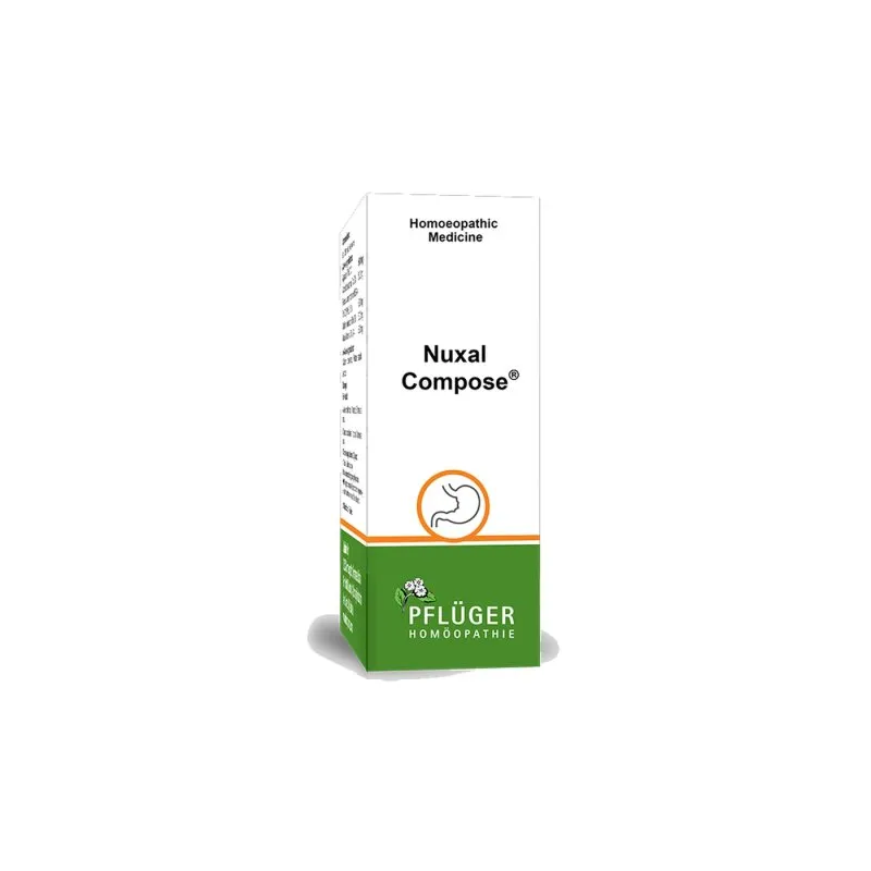 Nuxal Compose by Pflüger, product carton centered on a white background