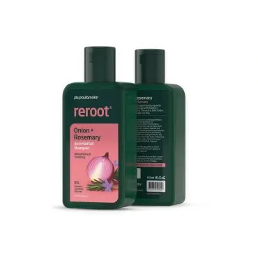 Reroot Anti-Hairfall Shampoo by Paul Brooks, product pack on a white background
