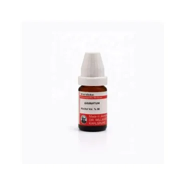 Granatum 10ml homeopathic dilutions and mother tincture bottle or pack on white background