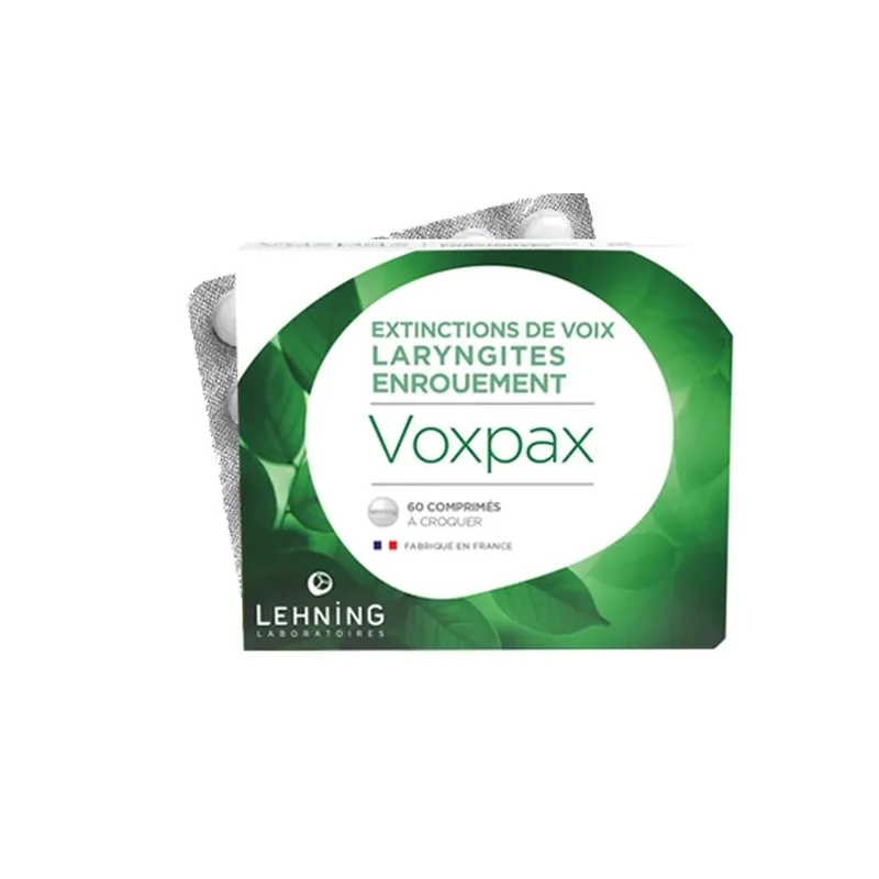 Voxpax 60 tablets Tablets by Lehning Laboratories, product package on white background