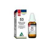 BM 53 Drops homeopathic drops on a pure white background