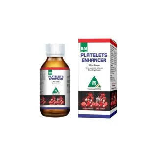 BM Platelets Enhancer Drops homeopathic drops on a pure white background