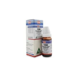 BM 108 Drops homeopathic drops by BM Homoeopathic Pharmaceuticals on a pure white background