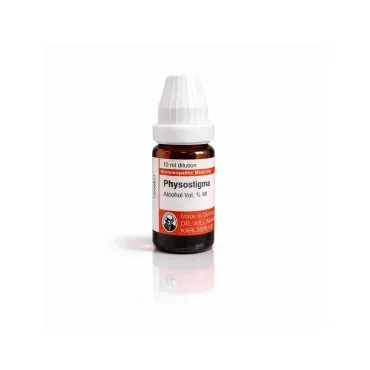 Calabar (Physostigma) 10ml liquid homeopathic dilution bottle or pack on white background