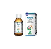 BM Alfalfa Tonic homeopathic syrup on a pure white background