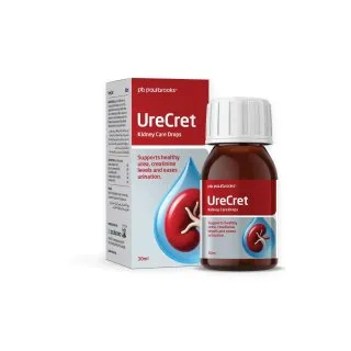 UreCret Drops by Paul Brooks, product pack on a white background