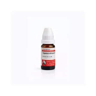 ARGENTUM NITRICUM 10ml liquid homeopathic dilution bottle or pack on white background