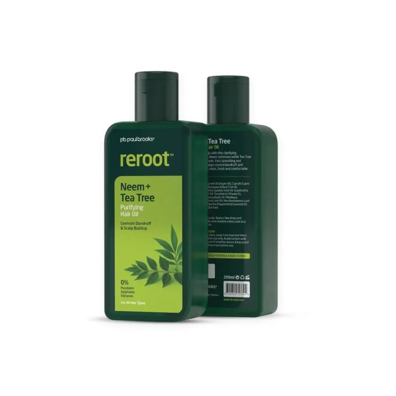 Reroot Purifying Hair Oil by Paul Brooks, product pack on a white background