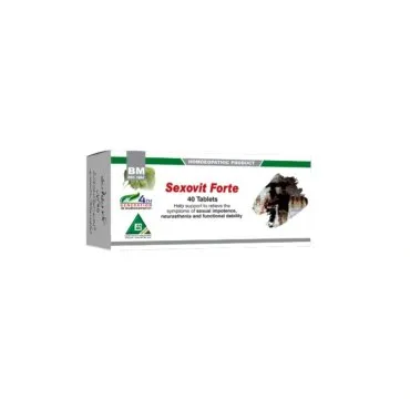 BM Sexovit Forte Tablets homeopathic tablets on a pure white background