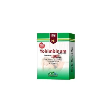 Yohimbinum Compound Tablets homeopathic tablets by BM Homoeopathic Pharmaceuticals on a pure white background