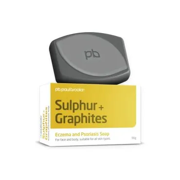 Sulphur + Graphites Soap by Paul Brooks, product pack on a white background