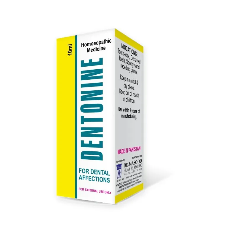 Dentonine Dental Solution by Dr. Masood, original product packaging on a white background