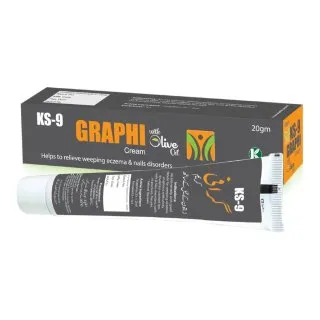 KS 09 GRAPHI Cream (With Olive Oil) 20 g, Kamal Laboratories product pack on a white background