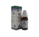 BM 19 Drops homeopathic drops by BM Homoeopathic Pharmaceuticals on a pure white background