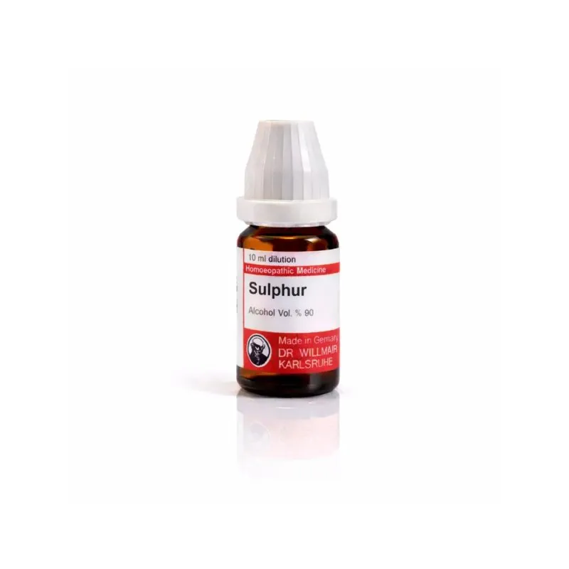 Sulphur mixed pack formats homeopathic dilutions and tablets bottle or pack on white background