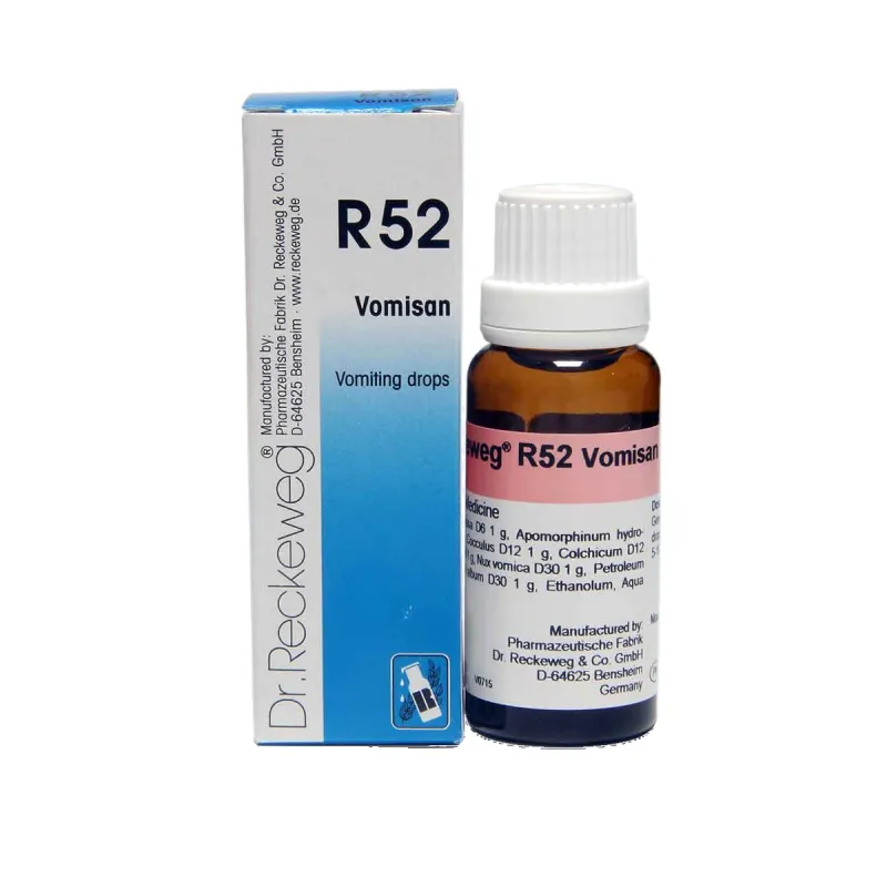 R52 Vomiting Nausea Travel Sickness by Dr. Reckeweg, 22ml pack