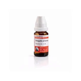 Anagallis Arvensis 10ml liquid homeopathic dilution bottle or pack on white background