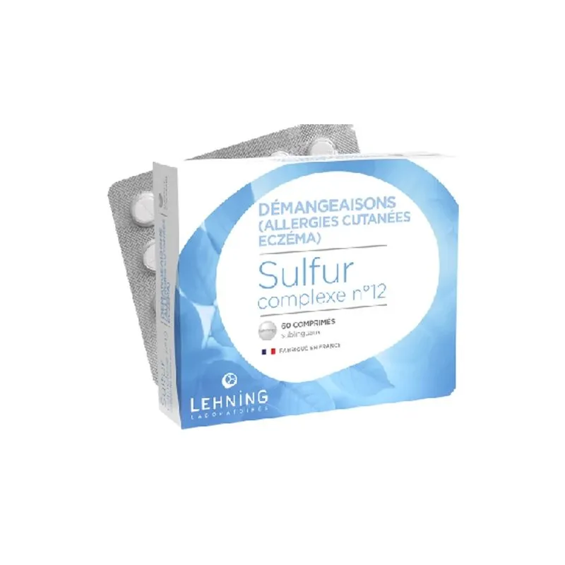 L-12 Sulfur Complex 60 tablets Tablets by Lehning Laboratories, product package on white background