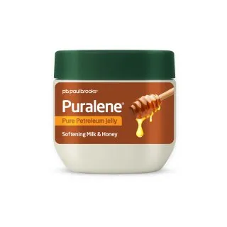 Puralene Petroleum Jelly Milk and Honey by Paul Brooks, product pack on a white background