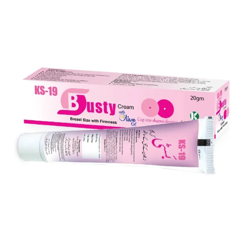 KS-19 Busty Cream (With Olive Oil) 20 g, Kamal Laboratories product pack on a white background