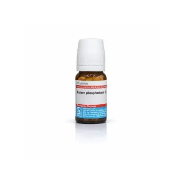 Kali Phos - Kalium Phosphoricum 20g homeopathic tablets bottle or pack on white background
