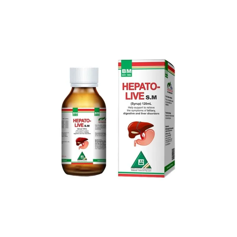 BM Hepatolive Syrup homeopathic syrup on a pure white background