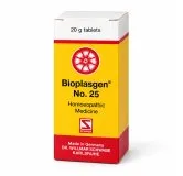 Bioplasgen No. 25 20g homeopathic combination tablets by Dr. Willmar Schwabe on a pure white studio background