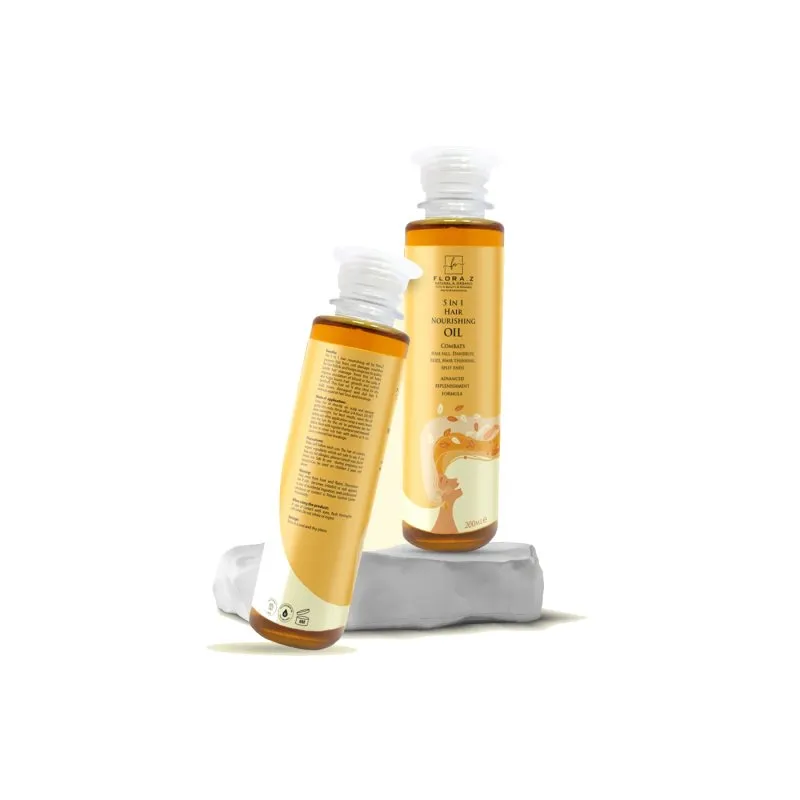 5-in-1 Hair Nourishing Oil product packaging on a white background