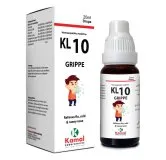 KL 10 (GRIPPE ) 20 ml, Kamal Laboratories product pack on a white background