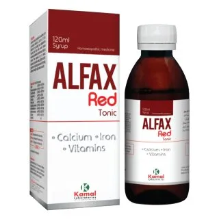 Alfax Red 120 ml, Kamal Laboratories product pack on a white background