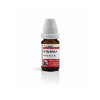 Antipyrinum mixed pack formats homeopathic dilutions and tablets bottle or pack on white background
