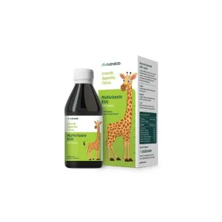 Kids Multivitamin Syrup by Paul Brooks, product pack on a white background