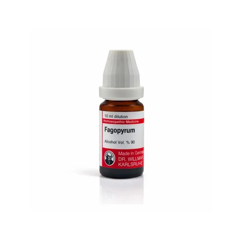 Fagopyrum 10ml liquid homeopathic dilution bottle or pack on white background