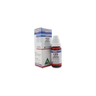 BM 133 Drops homeopathic drops by BM Homoeopathic Pharmaceuticals on a pure white background
