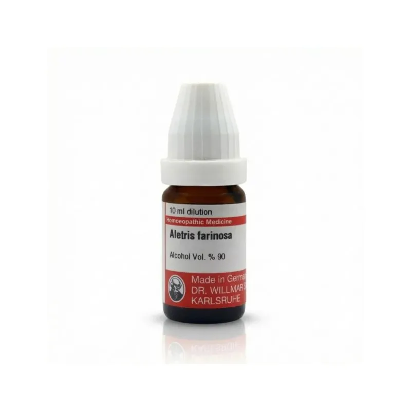 Aletris Farinosa 10ml homeopathic dilutions and mother tincture bottle or pack on white background