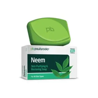 Neem Soap by Paul Brooks, product pack on a white background