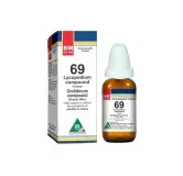 BM 69 Drops homeopathic drops on a pure white background
