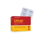 Urican Capsules by Paul Brooks, product pack on a white background