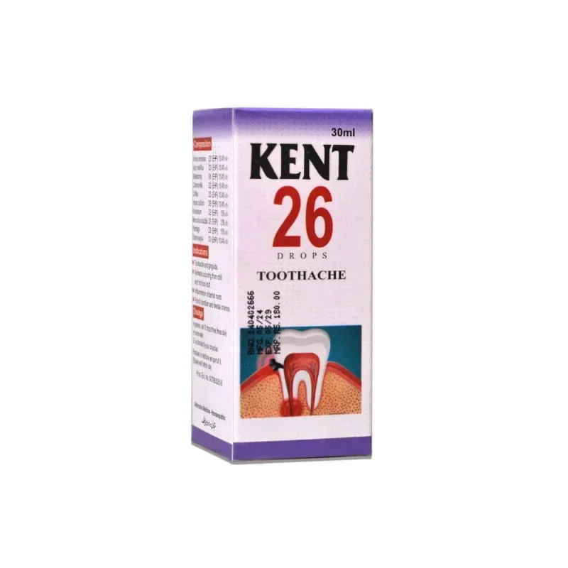 Kent 26 Drops product packaging