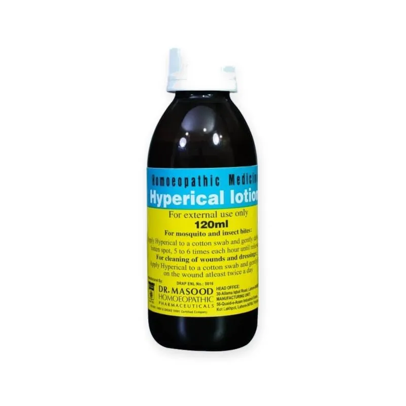Hyperical Lotion by Dr. Masood, original product packaging on a white background
