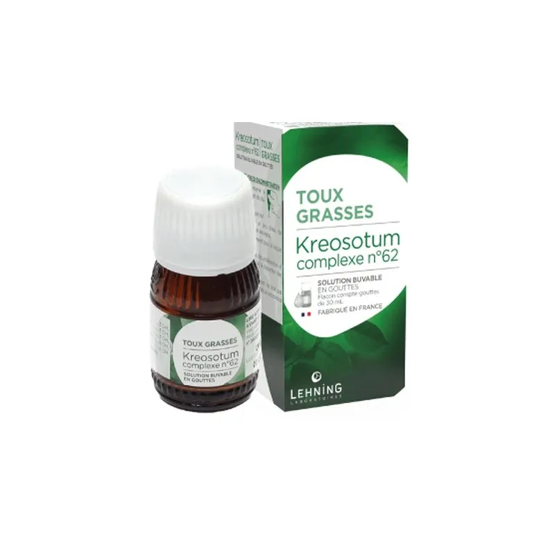 L-62 Kreosotum Complex 30 ml Drops by Lehning Laboratories, product package on white background
