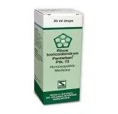 Rhus toxicodendron Pentarkan Ptk. 73 20ml Drops by Dr. Willmar Schwabe, original homeopathic packshot on white background