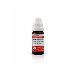 Hepar Sulfuris mixed pack formats homeopathic dilutions and tablets bottle or pack on white background